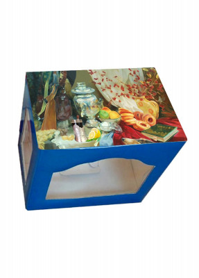 Коробка сувенирная синяя